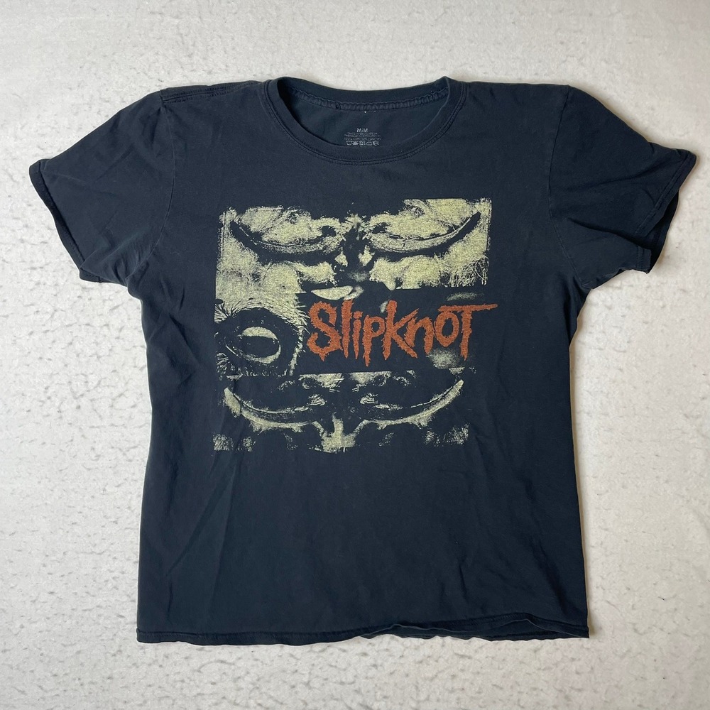 Slipknot Band T Shirt Heavy Metal Rock Music Black Short Sleeve Graphic Tee‎ M